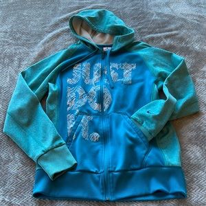 Nike Blue Zip Front Hoodie - Size S